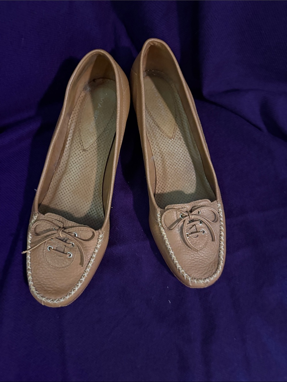 Via Spiga Brown Leather Moccasin Loafers